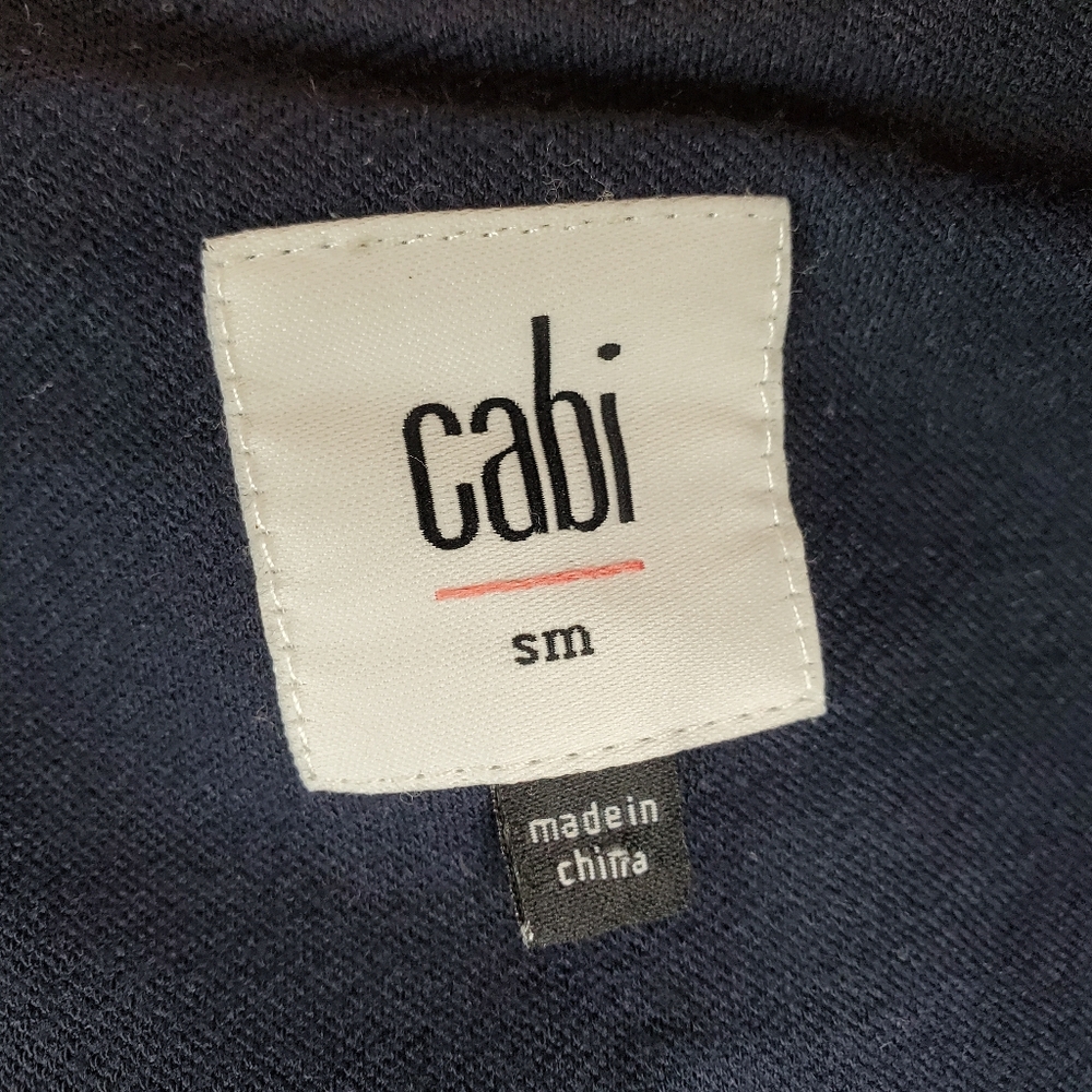 CAbi Lido Jacket Coat Blazer Ponte Knit Long Navy Blue Career Office Academia - Picture 16 of 16